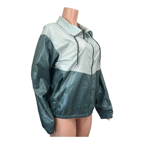Columbia Thin Jacket Women SZ L Green Windbreaker Full Zip Outdoor Athletic - Picture 13 of 14